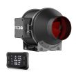 ACiQ 8 Inch High Speed Mixed Flow Inline Duct Fan with Temp & Humidity Control - Black