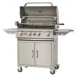 Bull 30" Grill Cart Complete Angus 4 Burner Lights Rotis & Rotis Burner - 44000/1 - Open Hood View
