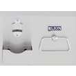 Lion 30-Inch Stainless Steel Built-In Bar Center with Top Shelf detail of bottle opener and towel hook