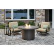 The Outdoor Greatroom Beacon Marbelized Noche Chat Height Gas Fire Pit Table - BC-20-MNB