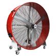 Maxx Air Pro 60" 2-Speed Belt Drive Steel Drum Fan Red