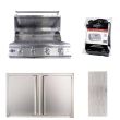 Buck Grill 32-Inch 4-Burner Built-In Gas Grill 304SS W/Lights & Outdoor Kitchen Package Options - BG 32BUCKGRILL-PKG-1