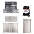 Buck Grill 32-Inch 4-Burner Built-In Gas Grill 304SS W/Lights & Outdoor Kitchen Package Options - BG 32BUCKGRILL-PKG-5