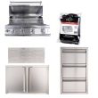 Buck Grill 32-Inch 4-Burner Built-In Gas Grill 304SS W/Lights & Outdoor Kitchen Package Options - BG 32BUCKGRILL-PKG-6