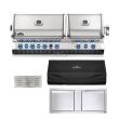 Napoleon Prestige PRO 44-Inch 6-Burner Built-In Gas Grill & Outdoor Kitchen Package - BIPRO825RBI