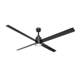 Hunter TRAK Edge Commercial Ceiling Fan - 96 Inch 120 Volts with Light, Black - 76233