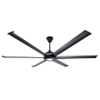 Big Ass Fans Mammoth  84" Smart Indoor/Outdoor Black Ceiling Fan with Wifi Enable and LED light