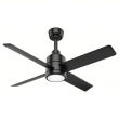 Hunter TRAK Commercial Ceiling Fan - 84 Inch 120 Volts - with Light, Black - 76274