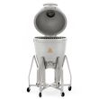 Blaze 20-Inch Cast Aluminum Kamado Grill with Cart - BLZ-20-KAMADO / BLZ-20KMDO2-CART - front view on cart