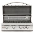 Blaze Gas Grill - LTE- 4 Burner Marine Grade With Lights - open grill