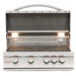 Blaze Gas Grill - LTE- 4 Burner Marine Grade With Lights - open grill with lights