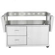 Blaze Professional 44-Inch 4-Burner Freestanding Gas Grill With Rear Infrared Burner - BLZ-4PRO / BLZ-4PRO-CART - cart shelf down