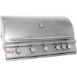 Blaze 40-Inch 5-Burner Freestanding Gas Grill With Rear Infrared Burner - BLZ-5 / BLZ-5-CART grill top closed side