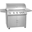 Blaze LTE 40-Inch 5-Burner Freestanding Gas Grill With Rear Infrared Burner & Grill Lights - BLZ-5LTE2 / BLZ-5-CART - closed