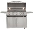 Blaze LTE 40-Inch 5-Burner Freestanding Gas Grill With Rear Infrared Burner & Grill Lights - BLZ-5LTE2 / BLZ-5-CART