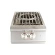 Blaze LTE Built-In Gas High Performance Power Burner W/ Wok Ring & Stainless Steel Lid - BLZ-PBLTE - assembled