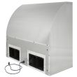Blaze 42-Inch Stainless Steel Outdoor Vent Hood - 2000 CFM - BLZ-WVH-42