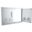 Sunstone Classic 30-Inch Vented Double Door Flush Mount - C-DD30- Door Open View