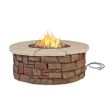 Real Flame Sedona Round Propane Fire Pit With Natural Gas Conversion Kit-  Buff - C11810LP - Main NG