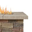 Real Flame Sedona Square Propane Fire Pit With Natural Gas Conversion Kit-  Buff - C11811LP-BF - Lifestyle