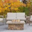 Real Flame Sedona Square Propane Fire Pit With Natural Gas Conversion Kit-  Buff - C11811LP-BF - Lifestyle