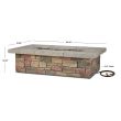 Sedona Rectangular Propane Fire Pit With Natural Gas Conversion Kit-  Buff - C11812LP