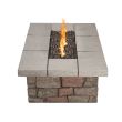 Sedona Rectangular Propane Fire Pit With Natural Gas Conversion Kit-  Buff - C11812LP