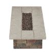 Sedona Rectangular Propane Fire Pit With Natural Gas Conversion Kit-  Buff - C11812LP