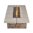 Real Flame Sedona Large Rectangular Propane Fire Pit With Natural Gas Conversion Kit - Buff - C11813LP-BF 
