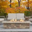 Real Flame Sedona Large Rectangular Propane Fire Pit With Natural Gas Conversion Kit - Buff - C11813LP-BF 