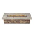 Real Flame Sedona Large Rectangular Propane Fire Pit With Natural Gas Conversion Kit - Buff - C11813LP-BF 
