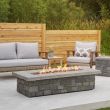 Real Flame Sedona Large Rectangular Propane Fire Pit With Natural Gas Conversion Kit - Gray - C11813LP-GRY
