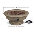 Real Flame Treviso Round Propane Fire Pit With Natural Gas Conversion Kit - Dove Gray - C11838LP - Dims