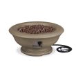 Real Flame Treviso Round Propane Fire Pit With Natural Gas Conversion Kit - Dove Gray - C11838LP - Top