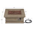 Real Flame Treviso Round Propane Fire Pit With Natural Gas Conversion Kit - Dove Gray - C11842LP - Dimensions
