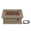 Real Flame Treviso Round Propane Fire Pit With Natural Gas Conversion Kit - Dove Gray - C11842LP - Top