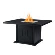 Real Flame Cavalier Sq. LP Fire Table w/ NG Conv- Black - C1270LP-BK - Cavalier-Main