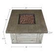 Real Flame Forest Ridge Square Propane Fire Pit With Natural Gas Conversion Kit - C1600LP - Dimensions