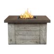 Real Flame Forest Ridge Square Propane Fire Pit With Natural Gas Conversion Kit - C1600LP - Side