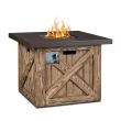 Real Flame Farmhouse Square Propane Fire Pit With Natural Gas Conversion Kit - C1725LP-RP - Control