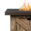 Real Flame Farmhouse Square Propane Fire Pit With Natural Gas Conversion Kit - C1725LP-RP - Detail