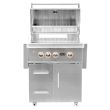 Coyote 30" S-Series Portable With Cart Gas Grill - C2SL30NG-FS - lid Open
