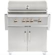 Coyote S-Series 36-Inch 4 Burner Freestanding Gas Grill With Rapidsear Infrared Burner & Rotisserie - C2SL36-FS