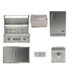 Coyote S-Series 36-Inch 3-Burner Built-In Gas Grill W/Outdoor Kitchen Package Options - C3SL36-PKG-1