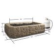 Real Flame Antique Stone Square Propane Fire Pit With Natural Gas Conversion Kit -C568LP-ANS - Dimensions