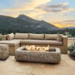 Real Flame Antique Stone Square Propane Fire Pit With Natural Gas Conversion Kit -C568LP-ANS - Lifestyle