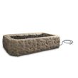 Real Flame Antique Stone Square Propane Fire Pit With Natural Gas Conversion Kit -C568LP-ANS - NG