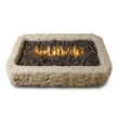 Real Flame Antique Stone Square Propane Fire Pit With Natural Gas Conversion Kit -C568LP-ANS - Top