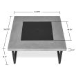 Real Flame Brenner Square Propane Fire Pit With Natural Gas Conversion Kit - C820 - Dimensions