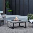 Real Flame Brenner Square Propane Fire Pit With Natural Gas Conversion Kit - C820 - Lifestyle